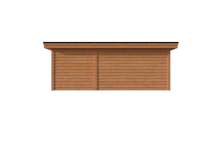 Tuinhuis met veranda plat dak 250 x 400 + 400cm Tuinhuis met veranda plat dak 250 x 400 + 400cm