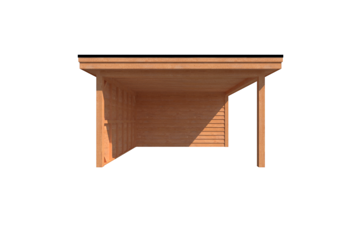 Tuinhuis met veranda plat dak 250 x 400 + 400cm Tuinhuis met veranda plat dak 250 x 400 + 400cm