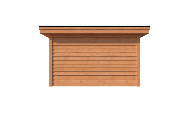 Tuinhuis met veranda plat dak 250 x 400 + 400cm Tuinhuis met veranda plat dak 250 x 400 + 400cm