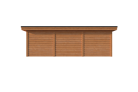 Tuinhuis met veranda plat dak 250 x 400 + 500cm Tuinhuis met veranda plat dak 250 x 400 + 500cm