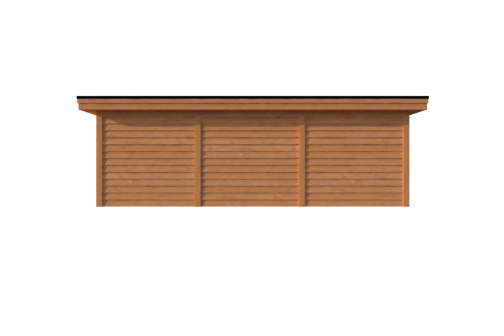 Tuinhuis met veranda plat dak 250 x 400 + 500cm Tuinhuis met veranda plat dak 250 x 400 + 500cm