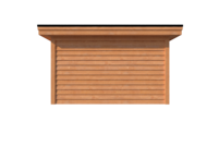 Tuinhuis met veranda plat dak 250 x 400 + 500cm Tuinhuis met veranda plat dak 250 x 400 + 500cm