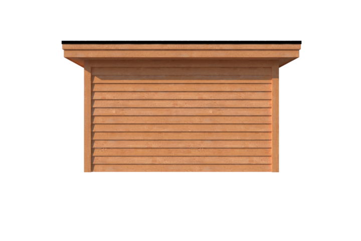 Tuinhuis met veranda plat dak 250 x 400 + 500cm Tuinhuis met veranda plat dak 250 x 400 + 500cm