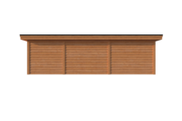 Tuinhuis met veranda plat dak 250 x 400 + 600cm