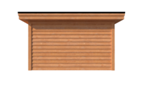 Tuinhuis met veranda plat dak 250 x 400 + 600cm