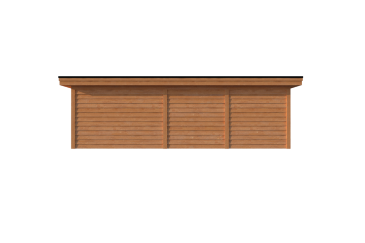 Tuinhuis met veranda plat dak 350 x 400 + 450cm Tuinhuis met veranda plat dak 350 x 400 + 450cm