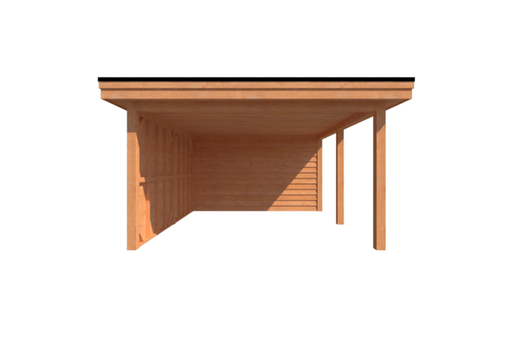 Tuinhuis met veranda plat dak 350 x 400 + 450cm Tuinhuis met veranda plat dak 350 x 400 + 450cm