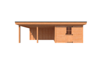 Tuinhuis met veranda plat dak 350 x 400 + 450cm Tuinhuis met veranda plat dak 350 x 400 + 450cm