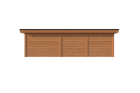 Tuinhuis met veranda plat dak 350 x 400 + 500cm