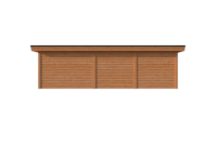 Tuinhuis met veranda plat dak 350 x 400 + 500cm