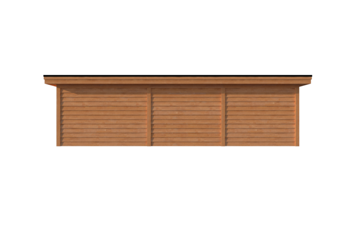 Tuinhuis met veranda plat dak 350 x 400 + 550cm Tuinhuis met veranda plat dak 350 x 400 + 550cm