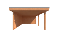 Tuinhuis met veranda plat dak 350 x 400 + 550cm Tuinhuis met veranda plat dak 350 x 400 + 550cm