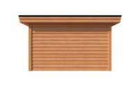 Tuinhuis met veranda plat dak 350 x 400 + 550cm Tuinhuis met veranda plat dak 350 x 400 + 550cm