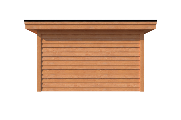 Tuinhuis met veranda plat dak 350 x 400 + 550cm Tuinhuis met veranda plat dak 350 x 400 + 550cm