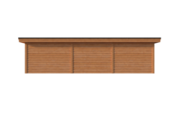 Tuinhuis met veranda plat dak 350 x 400 + 600cm