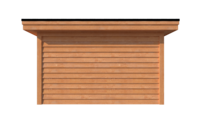 Tuinhuis met veranda plat dak 350 x 400 + 600cm