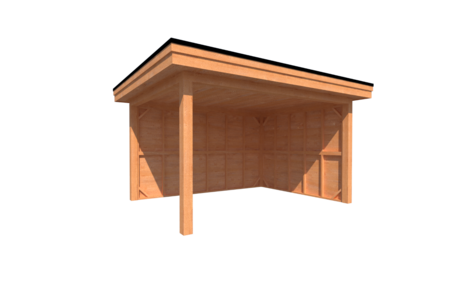 Houten veranda plat dak 400 x 300cm Houten veranda plat dak 400 x 300cm