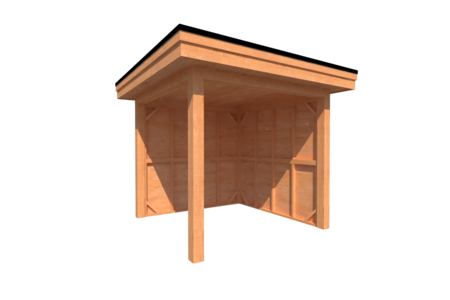 Houten veranda plat dak 250 x 250cm Houten veranda plat dak 250 x 250cm