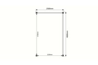 Houten veranda plat dak 250 x 400cm Houten veranda plat dak 250 x 400cm