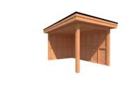 Houten veranda plat dak 250 x 400cm Houten veranda plat dak 250 x 400cm