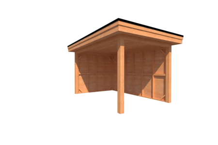 Houten veranda plat dak 250 x 400cm Houten veranda plat dak 250 x 400cm