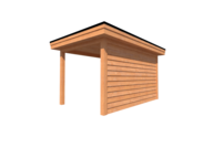 Houten veranda plat dak 250 x 400cm Houten veranda plat dak 250 x 400cm