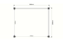 Houten veranda plat dak 300 x 250cm