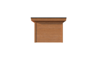 Houten veranda plat dak 300 x 250cm