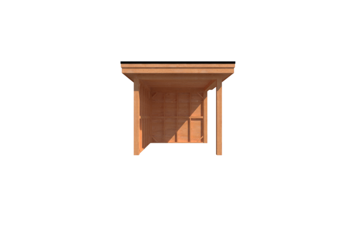 Houten veranda plat dak 300 x 250cm