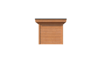 Houten veranda plat dak 300 x 250cm