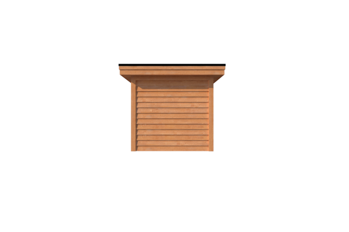 Houten veranda plat dak 300 x 250cm