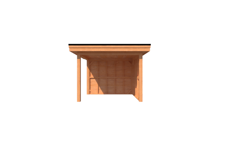 Houten veranda plat dak 300 x 250cm