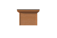 Houten veranda plat dak 300 x 350cm