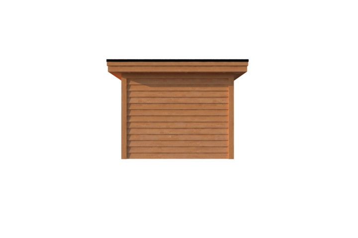 Houten veranda plat dak 300 x 350cm