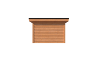 Houten veranda plat dak 300 x 350cm