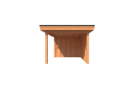 Houten veranda plat dak 300 x 350cm