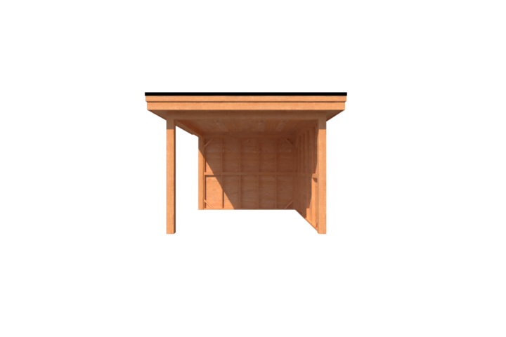 Houten veranda plat dak 300 x 350cm