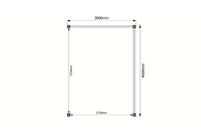 Houten veranda plat dak 300 x 400cm