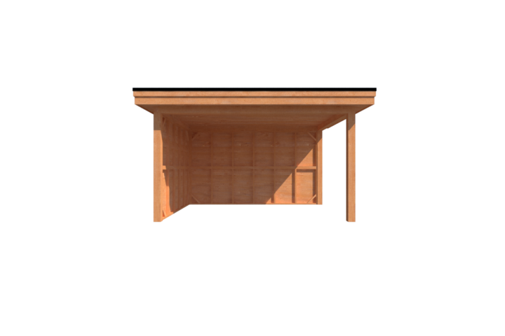 Houten veranda plat dak 300 x 400cm