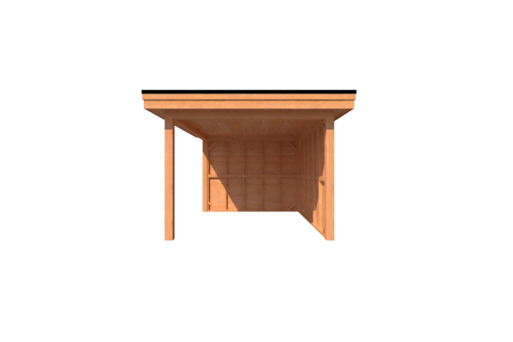 Houten veranda plat dak 300 x 400cm