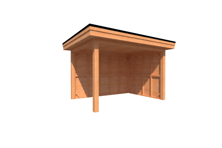 Houten veranda plat dak 350 x 250cm Houten veranda plat dak 350 x 250cm