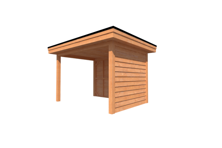 Houten veranda plat dak 350 x 250cm Houten veranda plat dak 350 x 250cm