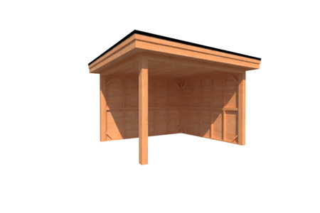 Houten veranda plat dak 350 x 300cm Houten veranda plat dak 350 x 300cm