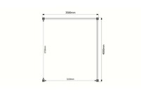 Houten veranda plat dak 350 x 400cm