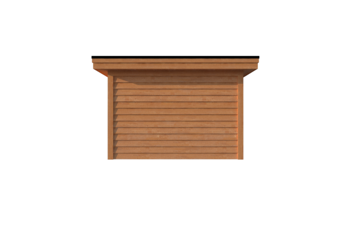 Houten veranda plat dak 350 x 400cm