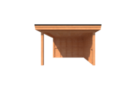 Houten veranda plat dak 350 x 400cm