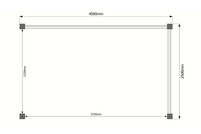 Houten veranda plat dak 400 x 250cm