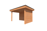 Houten veranda plat dak 400 x 250cm