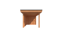 Houten veranda plat dak 400 x 250cm