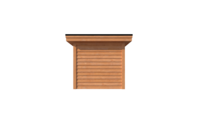 Houten veranda plat dak 400 x 250cm